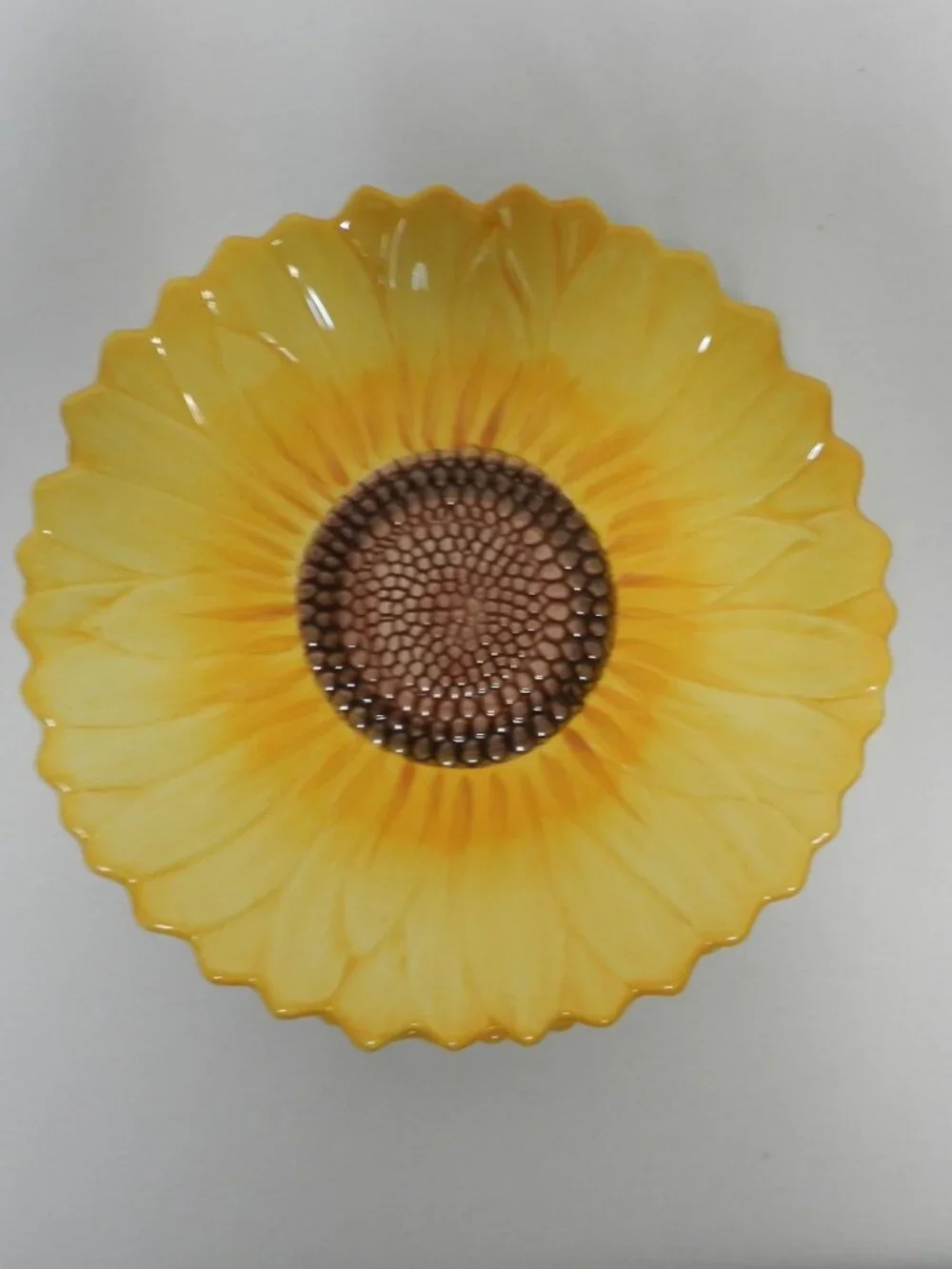Pier 1 Sunflower Fields Hand Painted set 2 plates Seymour Man salad appetizer